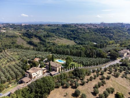 For Sale Villa A distinguished property located on a hilltop just 3 km away from the centre of Siena, overlooking...